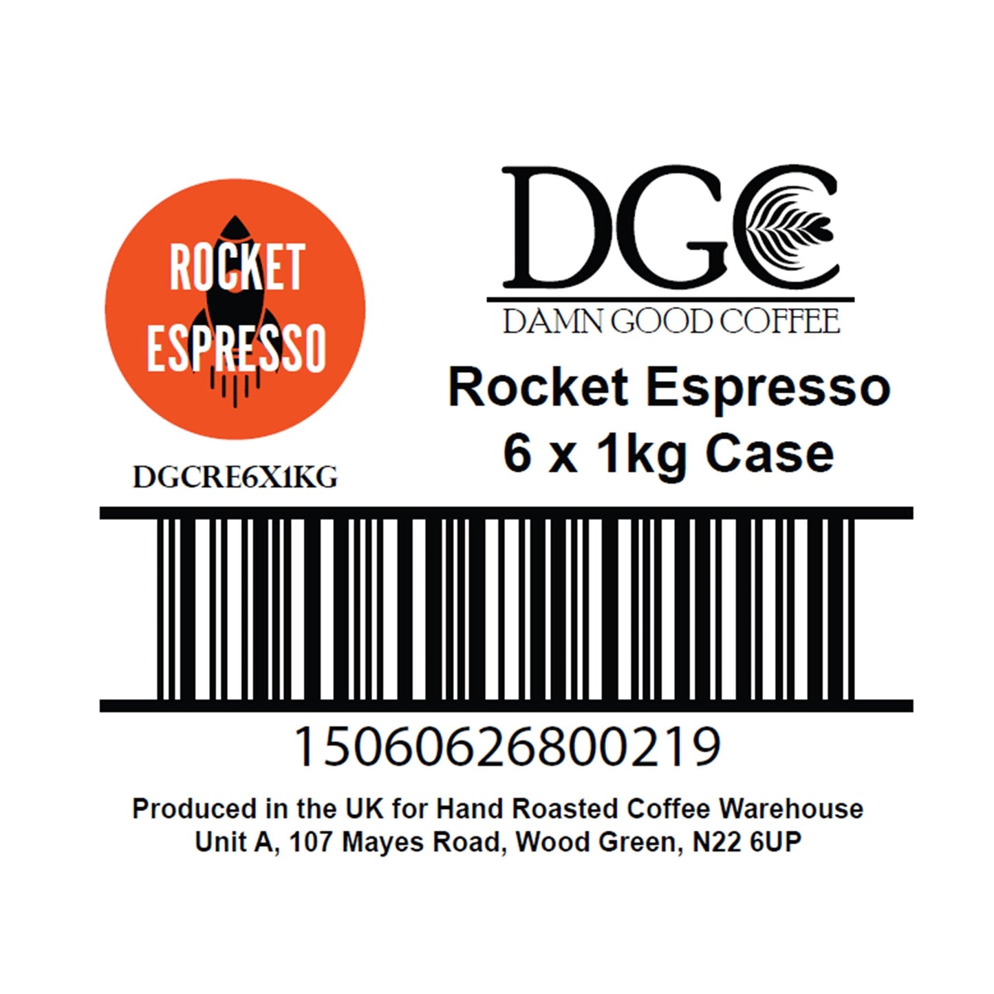 DGC Rocket Espresso 6kg Case Wholebeans